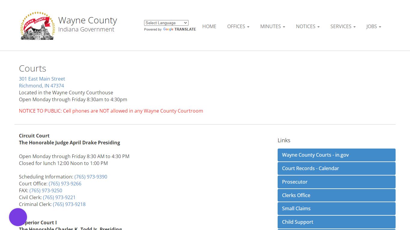 Courts - Wayne County Indiana Government