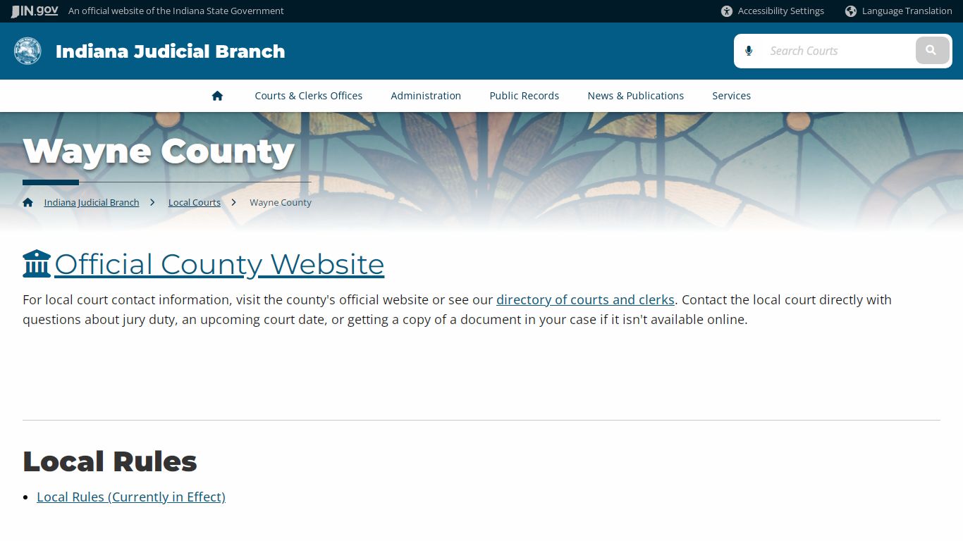 Courts: Wayne County - IN.gov